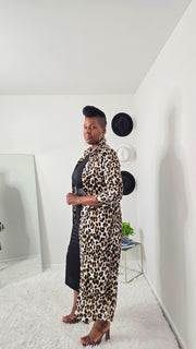 leopard print shirt dress