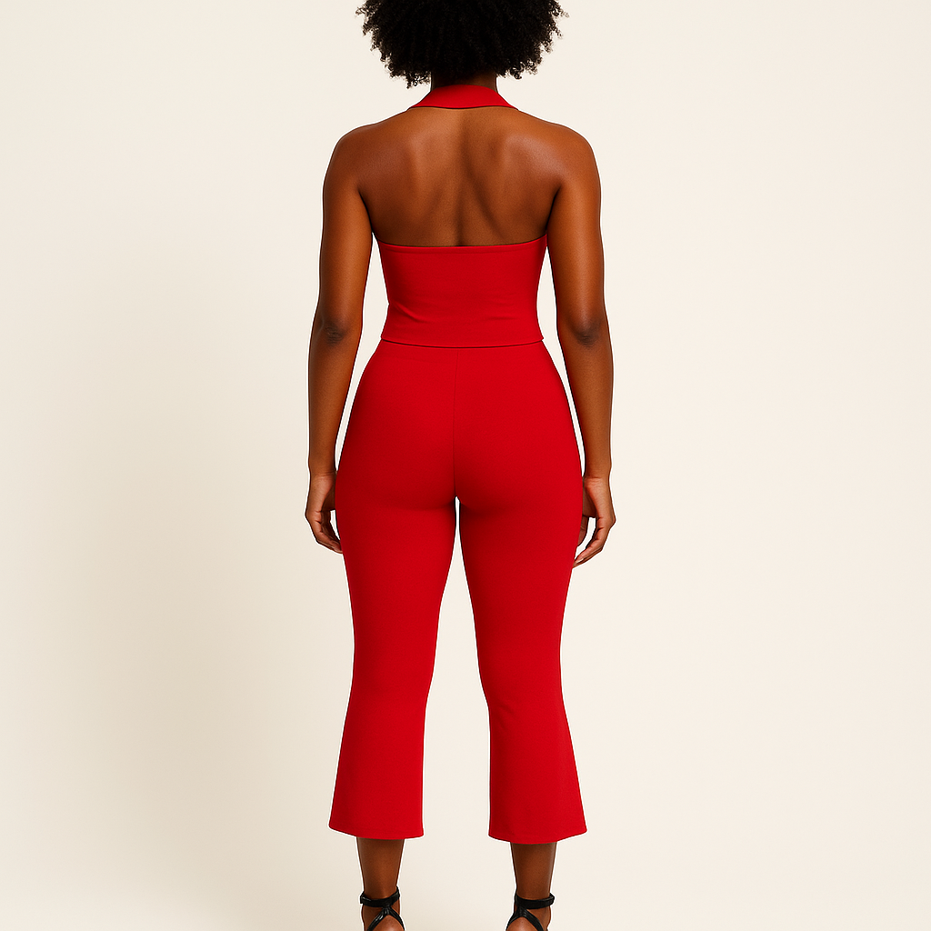 Halter Neck Top & Capri Legging Set