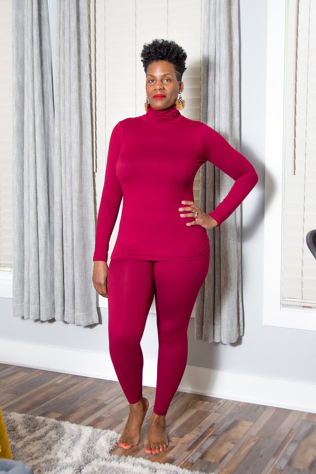 Step into luxury with our Brushed DTY Microfiber Mock Neck Top and Legging Set. This ensemble is the epitome of comfort meets style, crafted from a premium blend of 90% polyester and 10% spandex. The material ensures a buttery soft feel with perfect stretch and recovery, allowing you freedom of movement while maintaining a sleek, flattering fit.  Product Description:  Top: Mock neck design provides a modern and stylish look. Leggings: High-waisted to enhance your silhouette, offering both comfort and style.