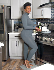 Step into luxury with our Brushed DTY Microfiber Mock Neck Top and Legging Set. This ensemble is the epitome of comfort meets style, crafted from a premium blend of 90% polyester and 10% spandex. The material ensures a buttery soft feel with perfect stretch and recovery, allowing you freedom of movement while maintaining a sleek, flattering fit.  Product Description:  Top: Mock neck design provides a modern and stylish look. Leggings: High-waisted to enhance your silhouette, offering both comfort and style.