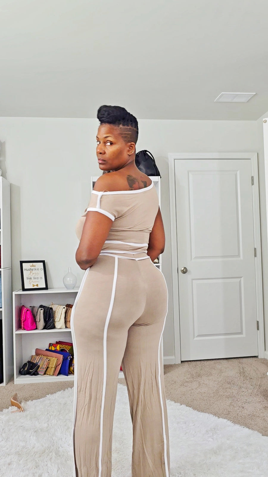Off Shoulder Wide Leg Set