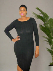 Ribbed Midi Dress - Tosh`E Boutique