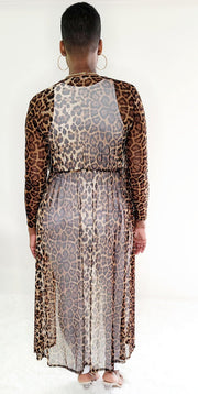 Long Leopard Kimono - Tosh`E Boutique