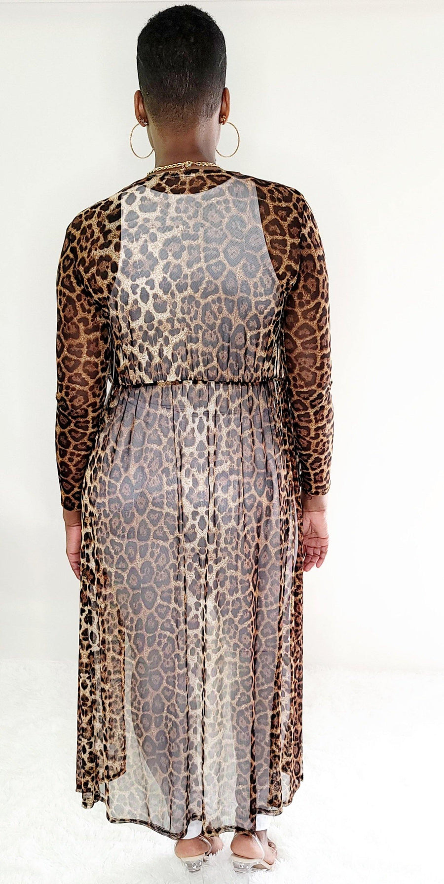 Long Leopard Kimono - Tosh`E Boutique