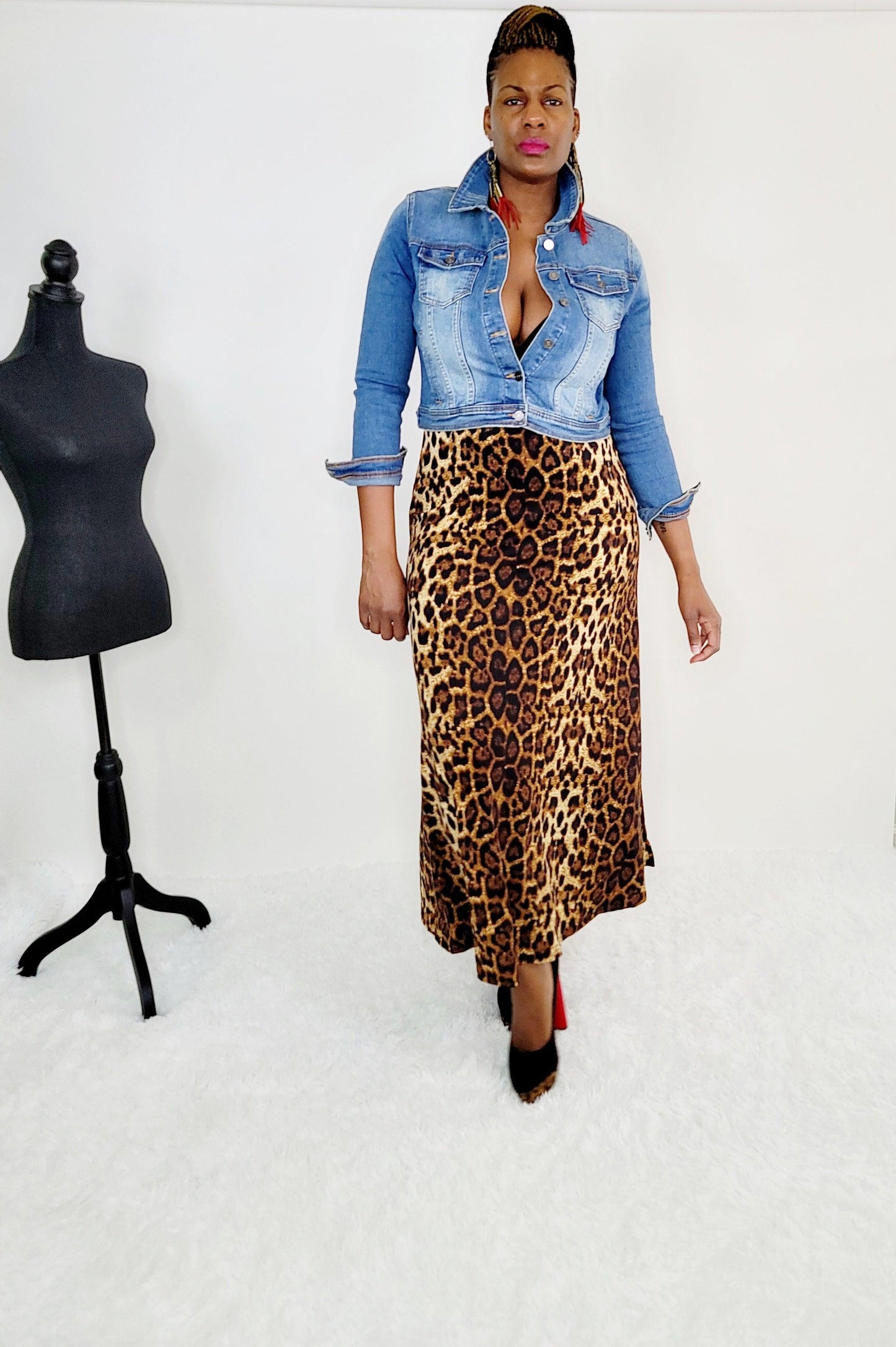Leopard Print Maxi Skirt - Tosh`E Boutique