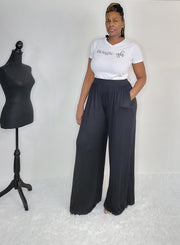 Black 2pc Wide Leg Set - Tosh`E Boutique