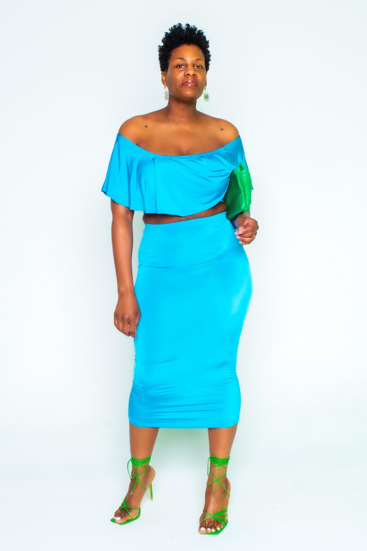 Crop Top Skirt Set - Tosh`E Boutique