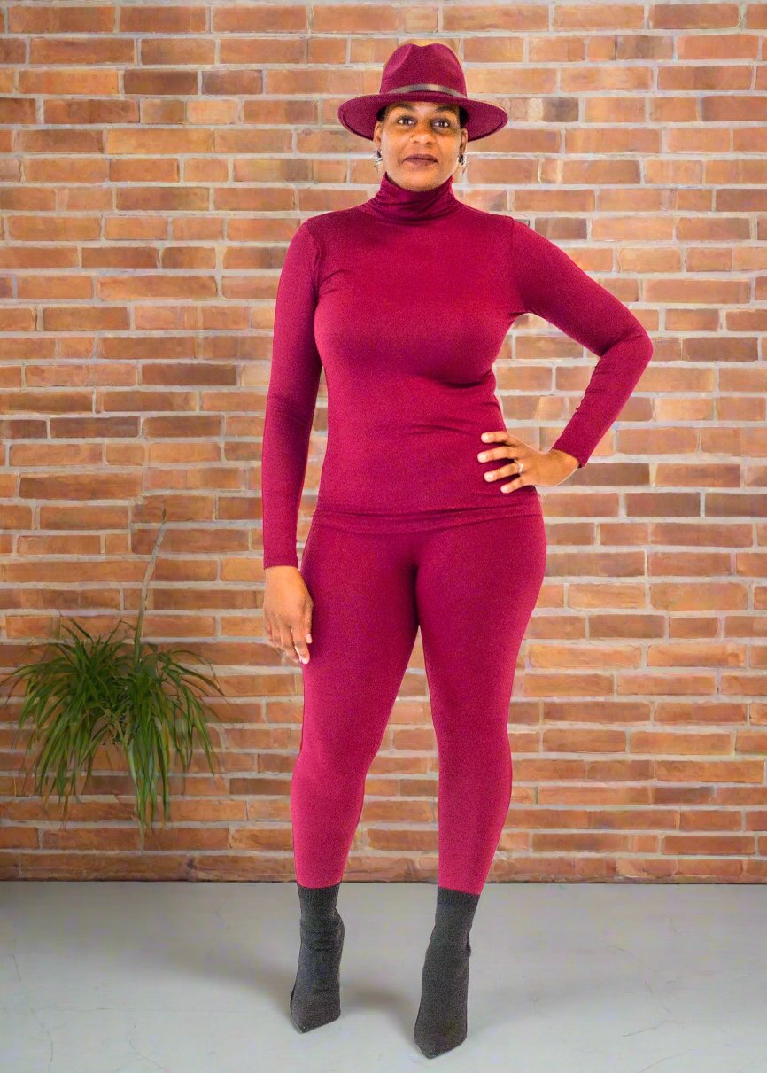 Step into luxury with our Brushed DTY Microfiber Mock Neck Top and Legging Set. This ensemble is the epitome of comfort meets style, crafted from a premium blend of 90% polyester and 10% spandex. The material ensures a buttery soft feel with perfect stretch and recovery, allowing you freedom of movement while maintaining a sleek, flattering fit.