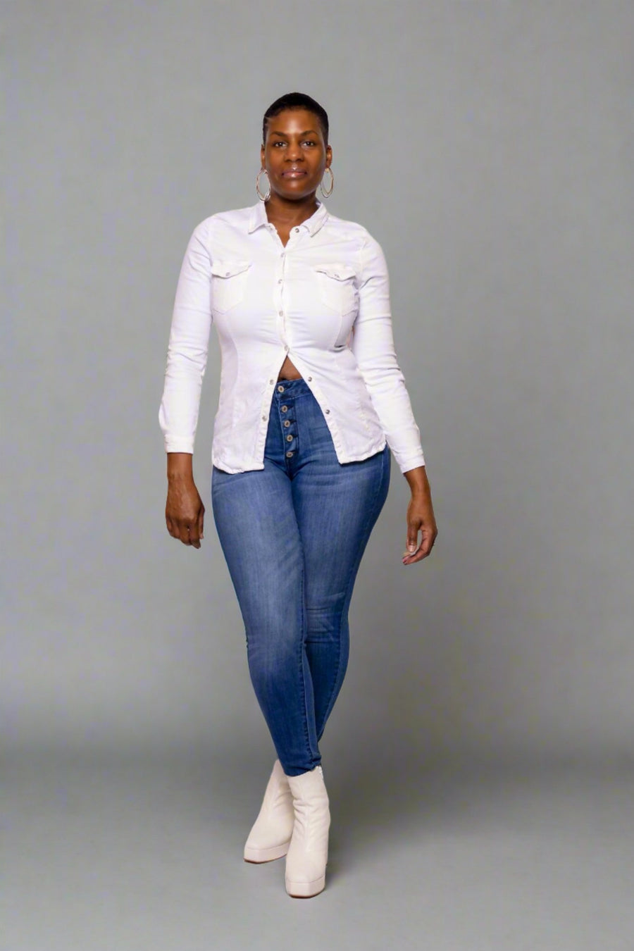 High Rise Curvy Denim (Medium) - Tosh`E Boutique